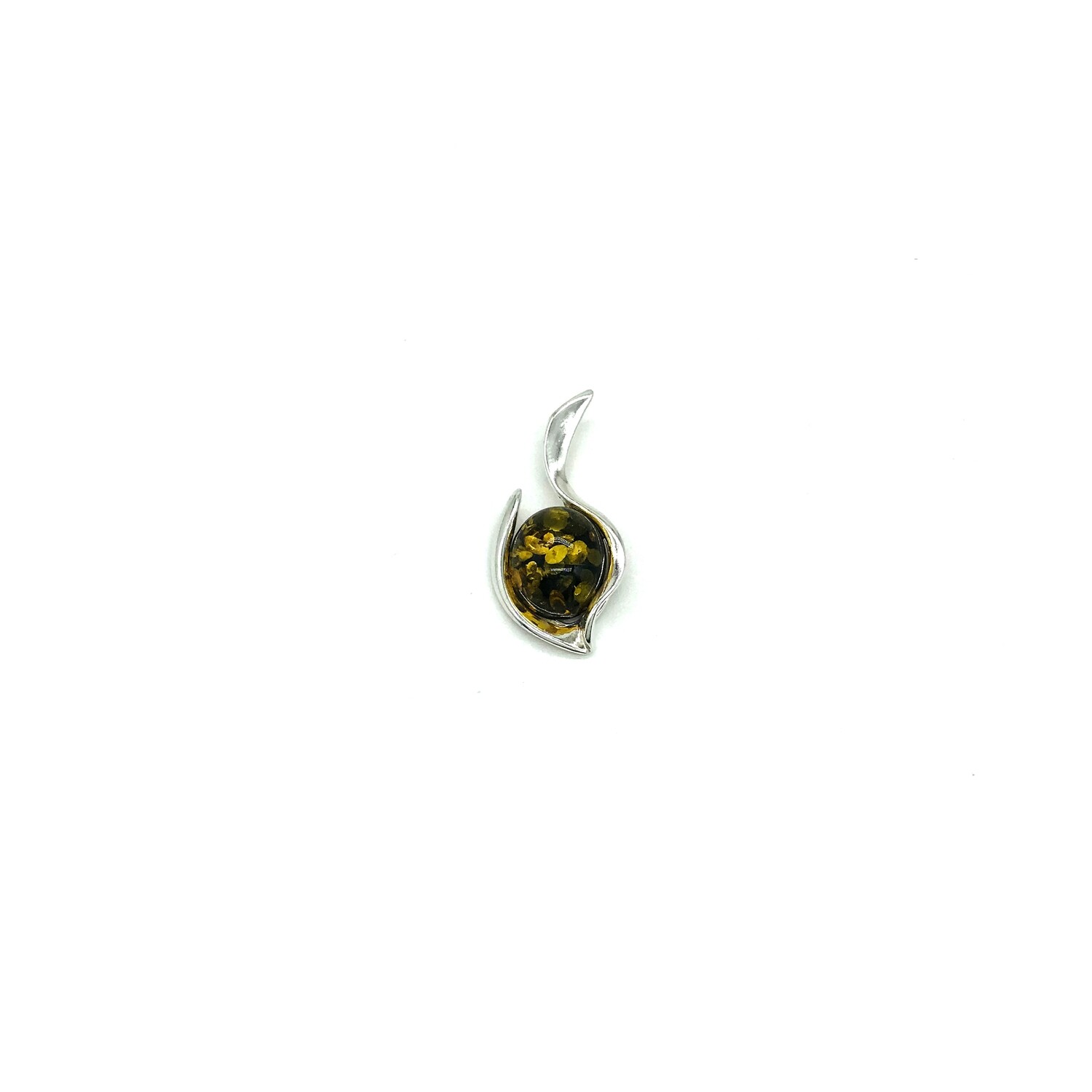 Silver and Amber Pendant