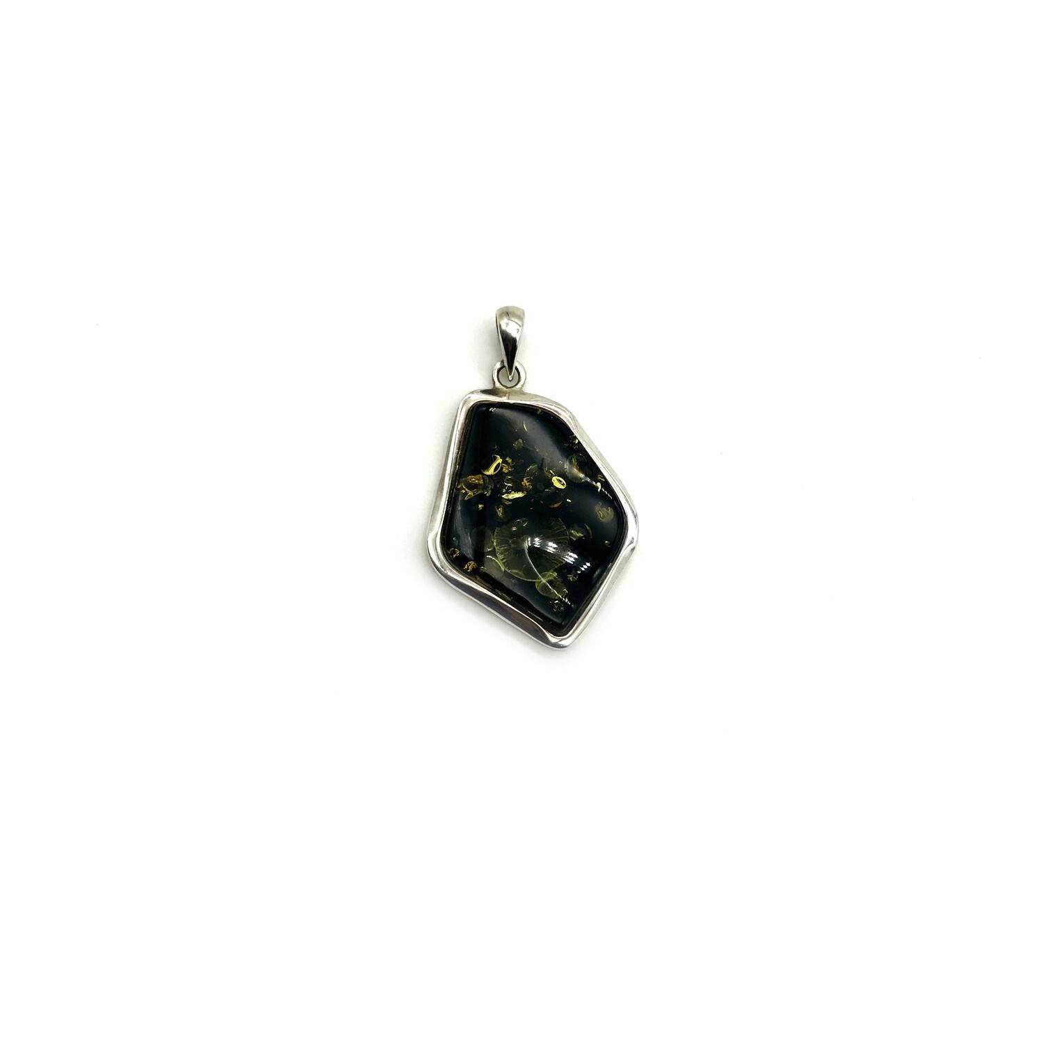 Silver and Amber Pendant