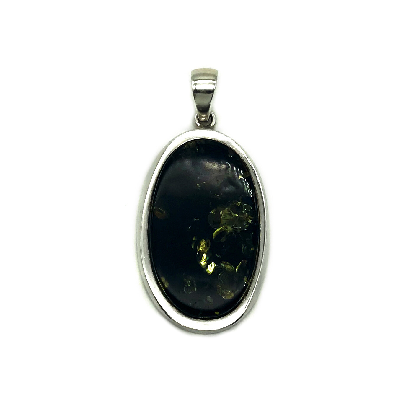 Silver and Amber Pendant