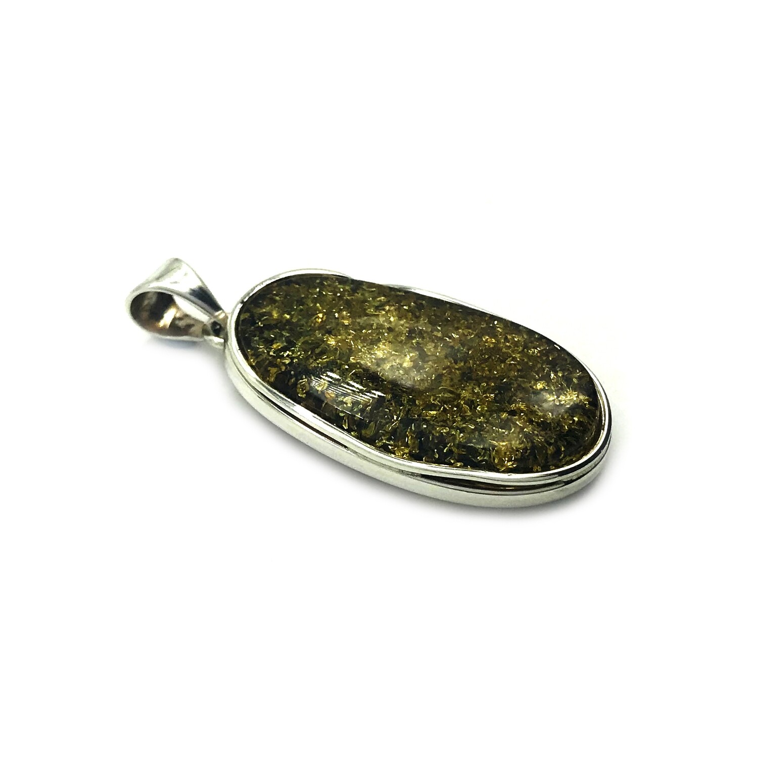 Silver and Amber Pendant