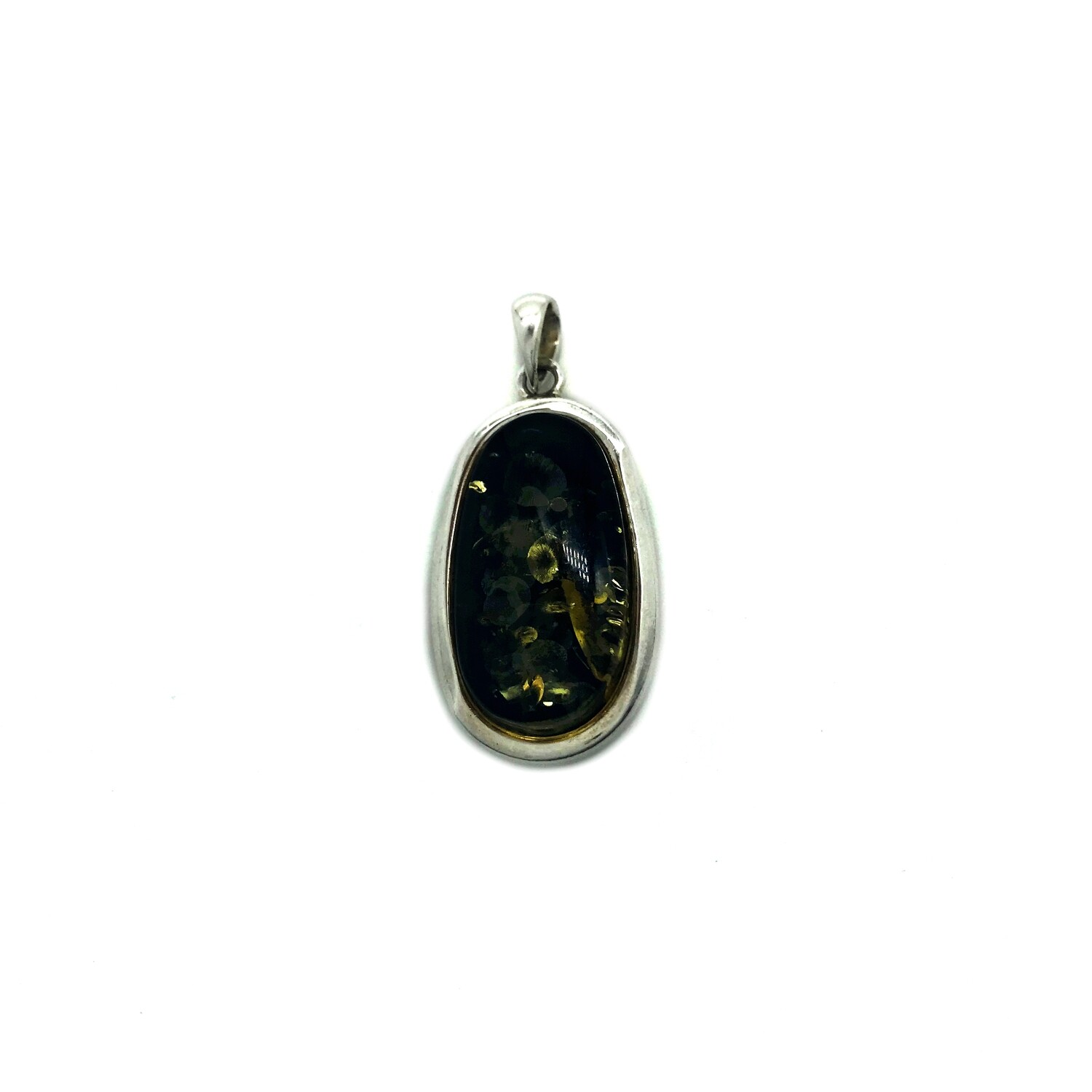 Silver and Amber Pendant