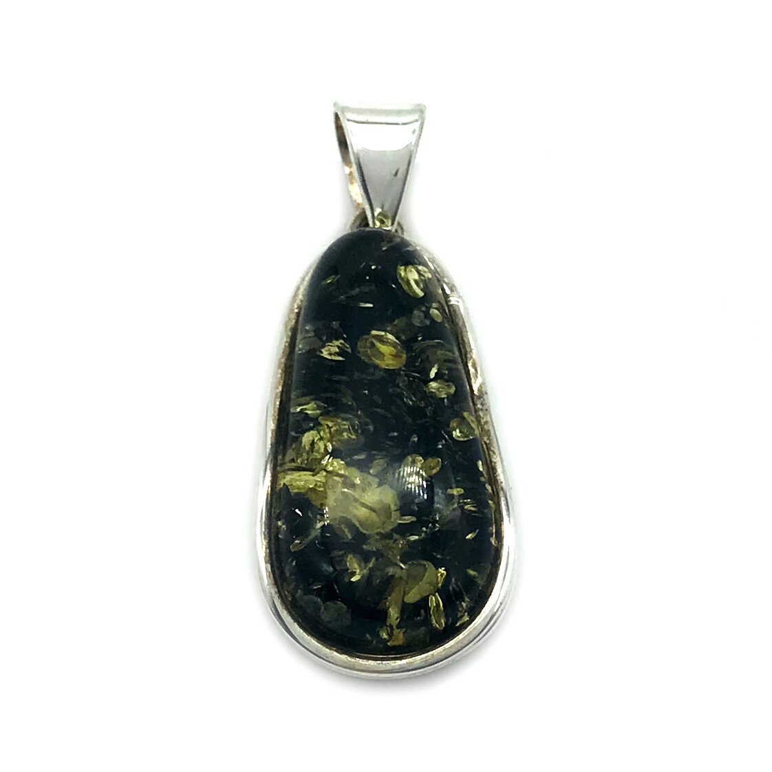 Silver and Amber Pendant