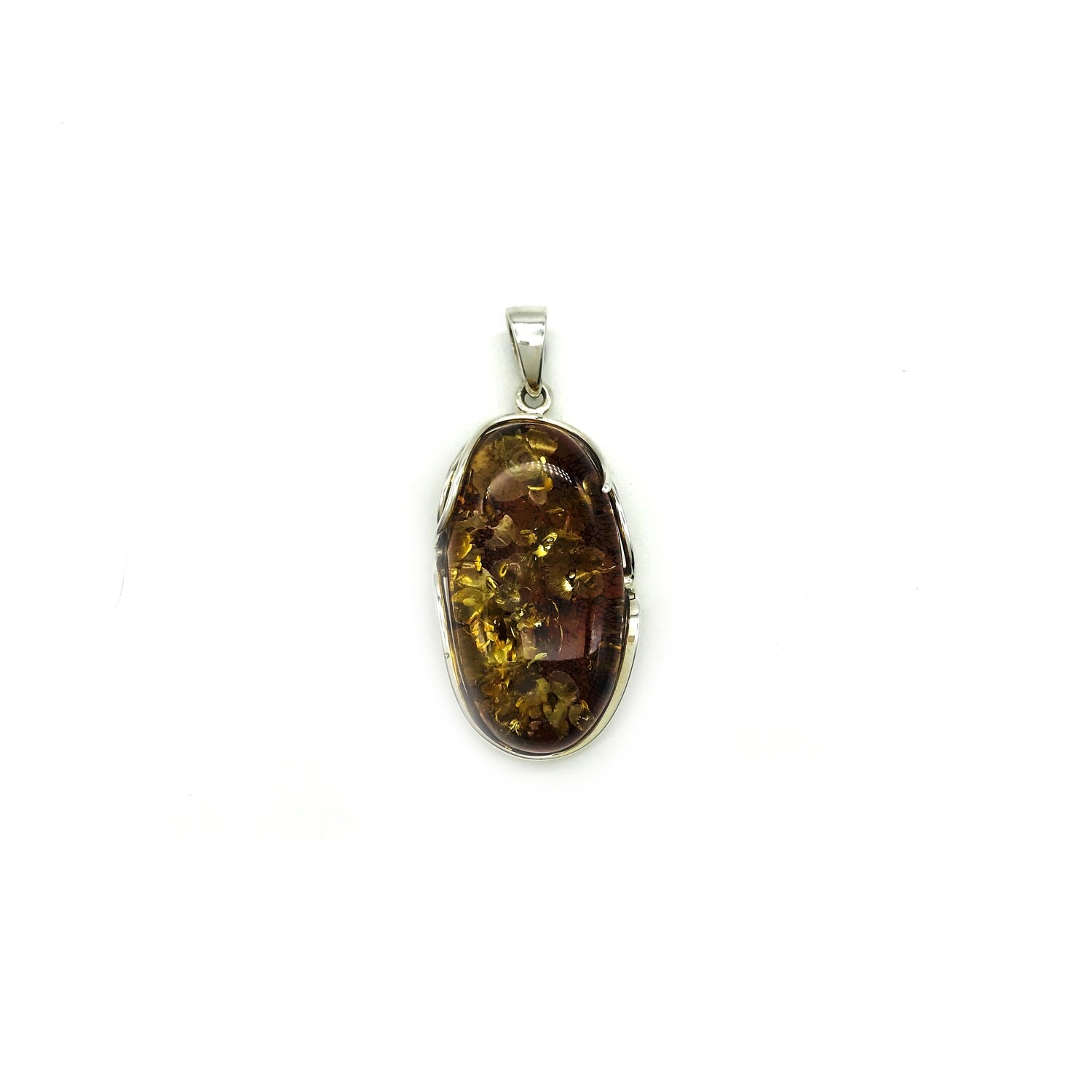 Silver and Amber Pendant
