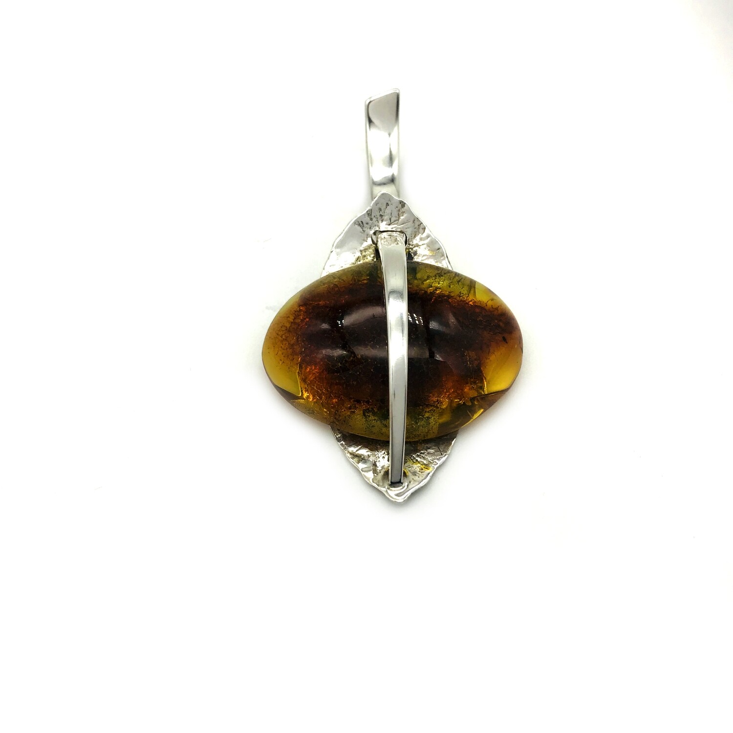 Silver and Amber Pendant