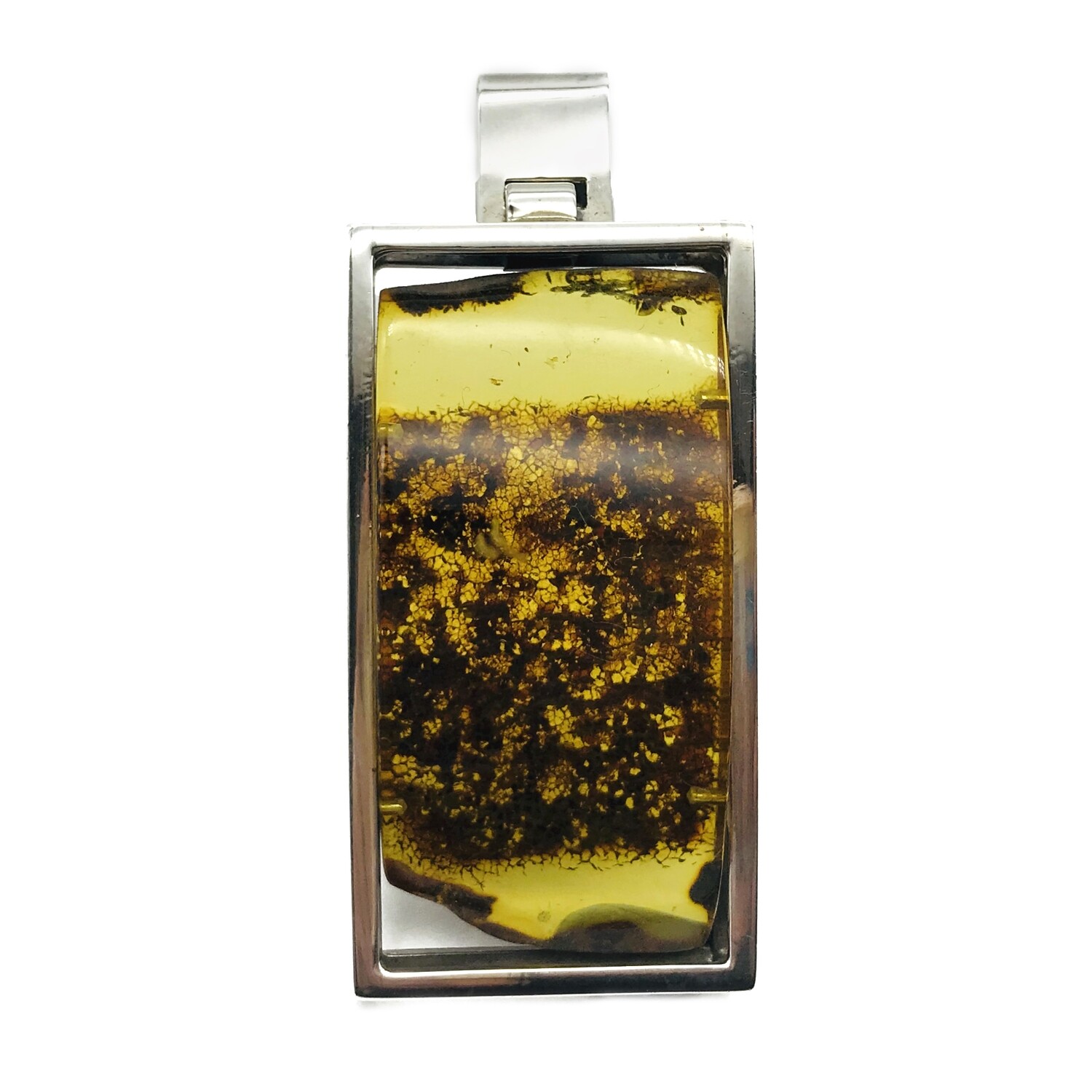 Silver and Amber Pendant