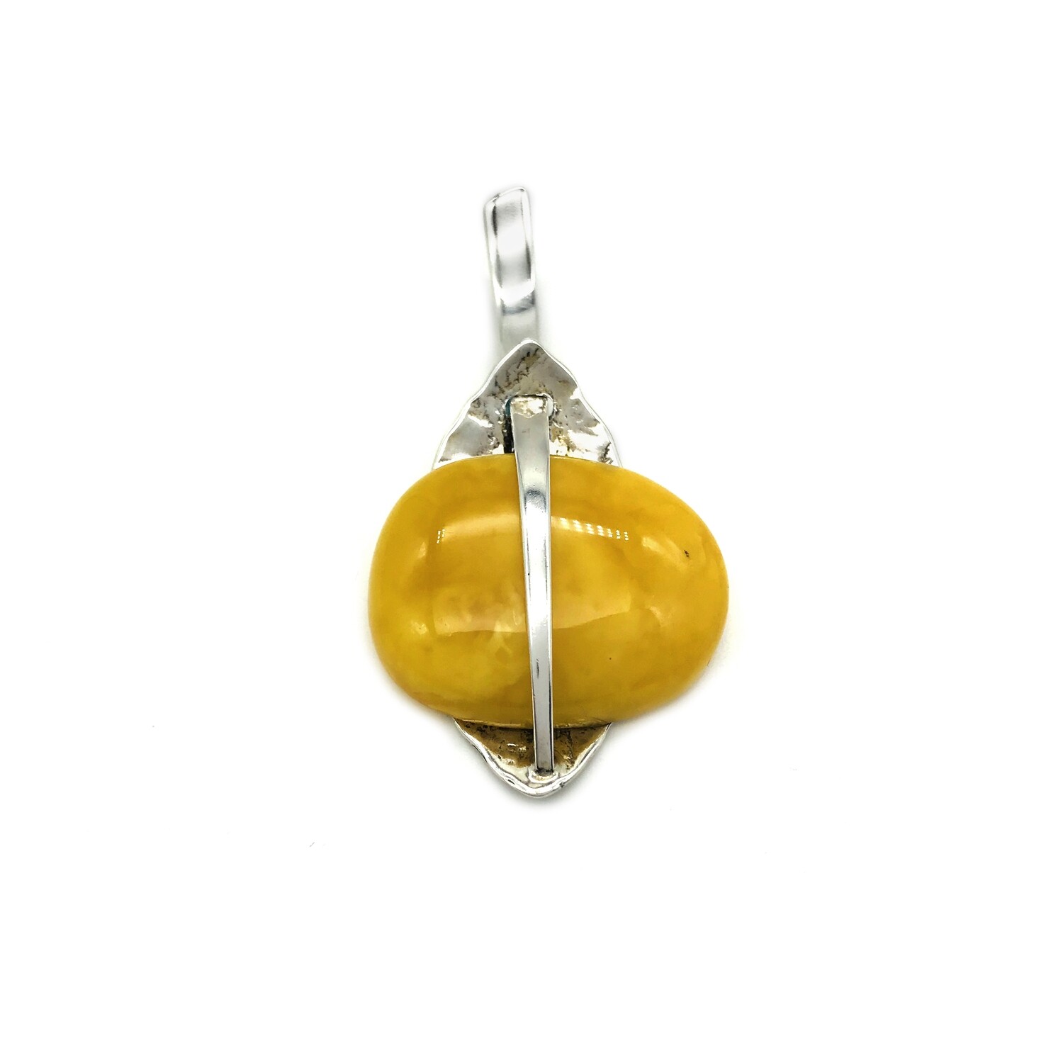 Silver and Amber Pendant