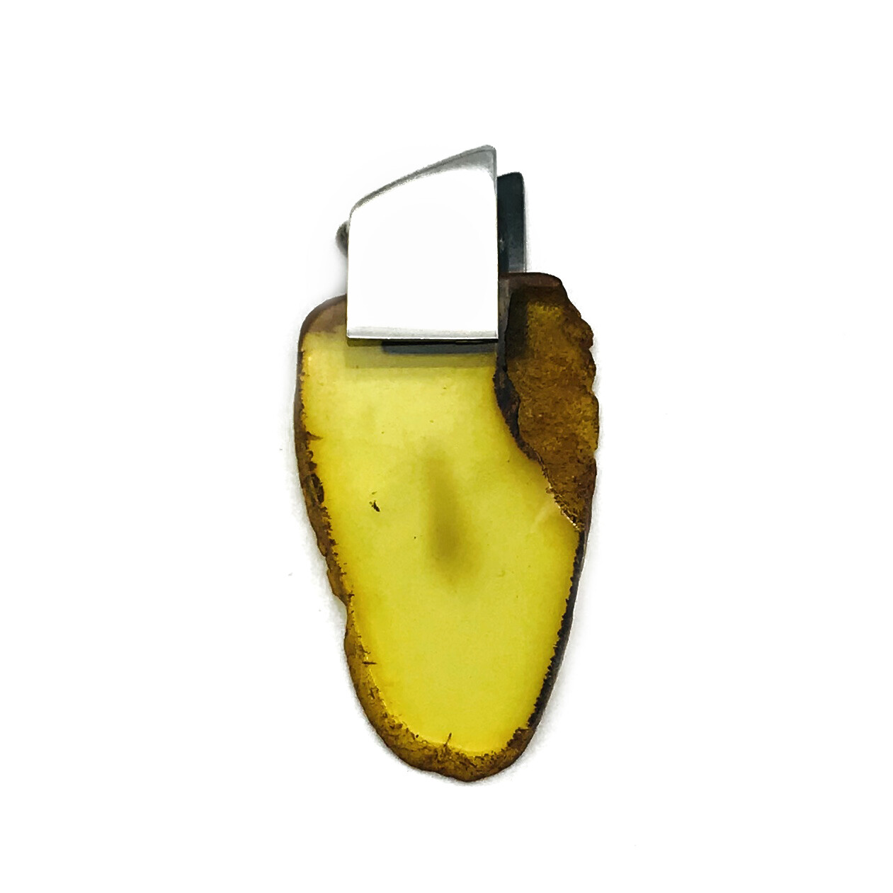 Silver and Amber Pendant