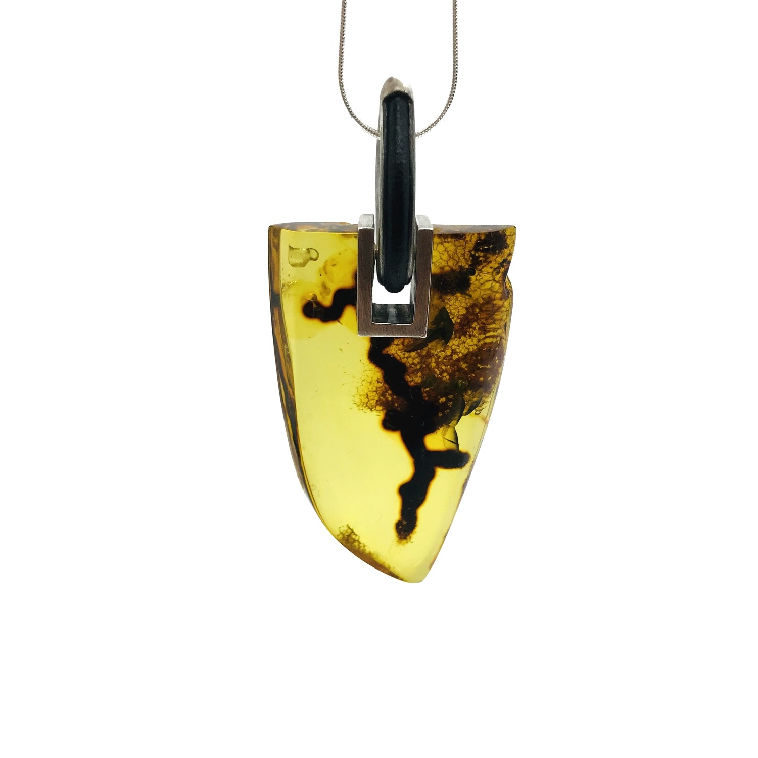 Silver and Amber Pendant
