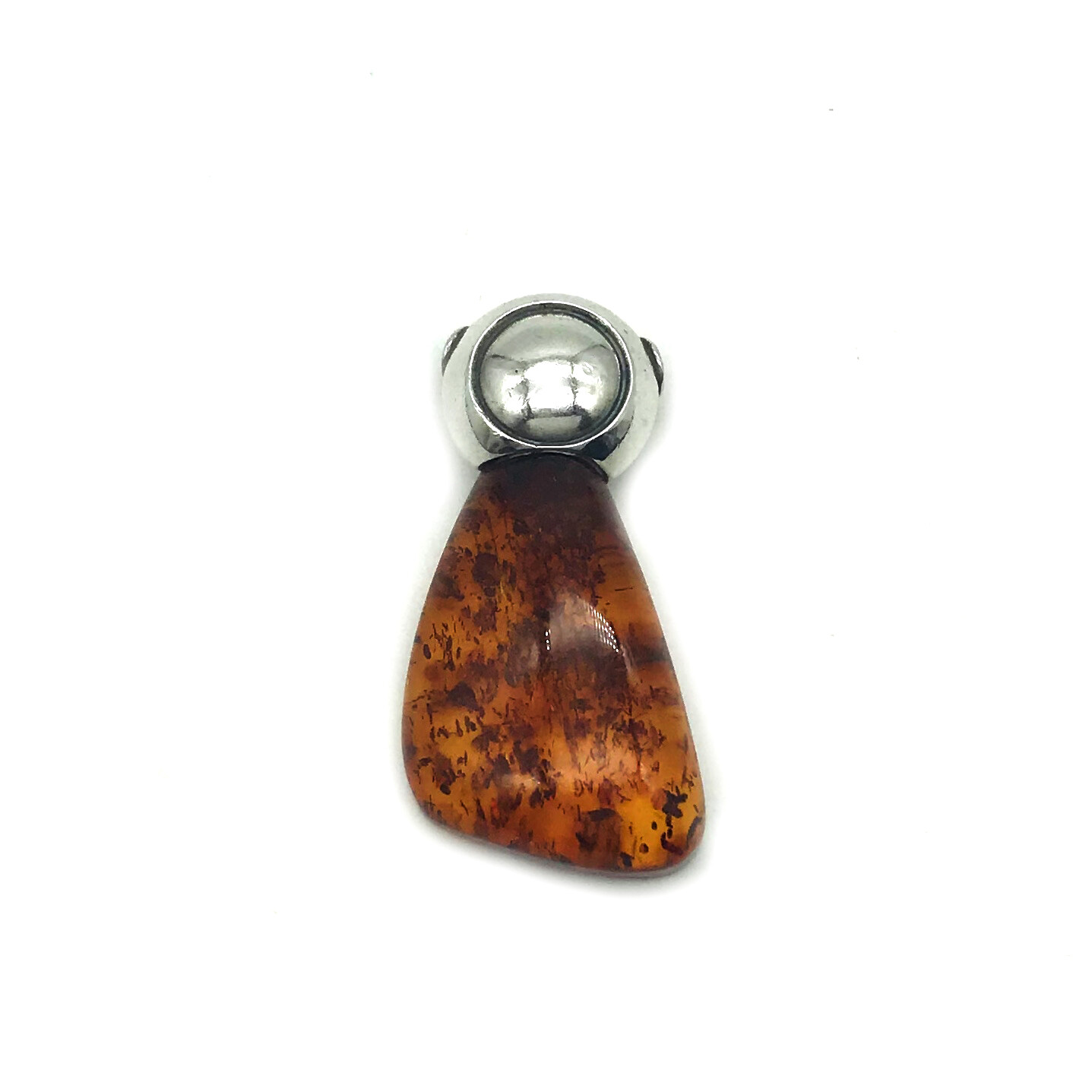 Silver and Amber Pendant