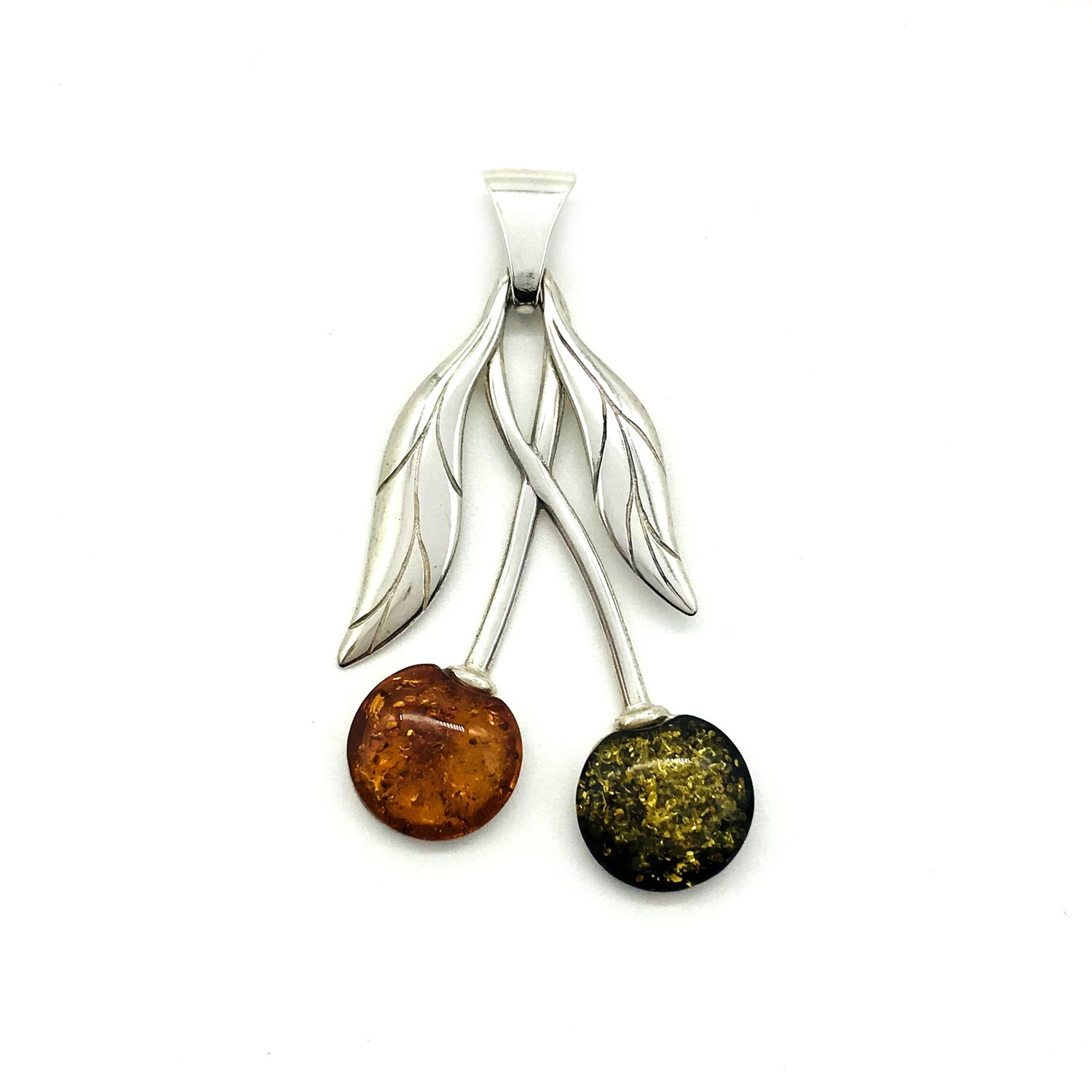 Silver and Amber Pendant