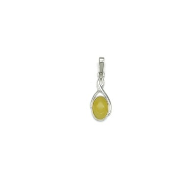 Silver and Amber Pendant