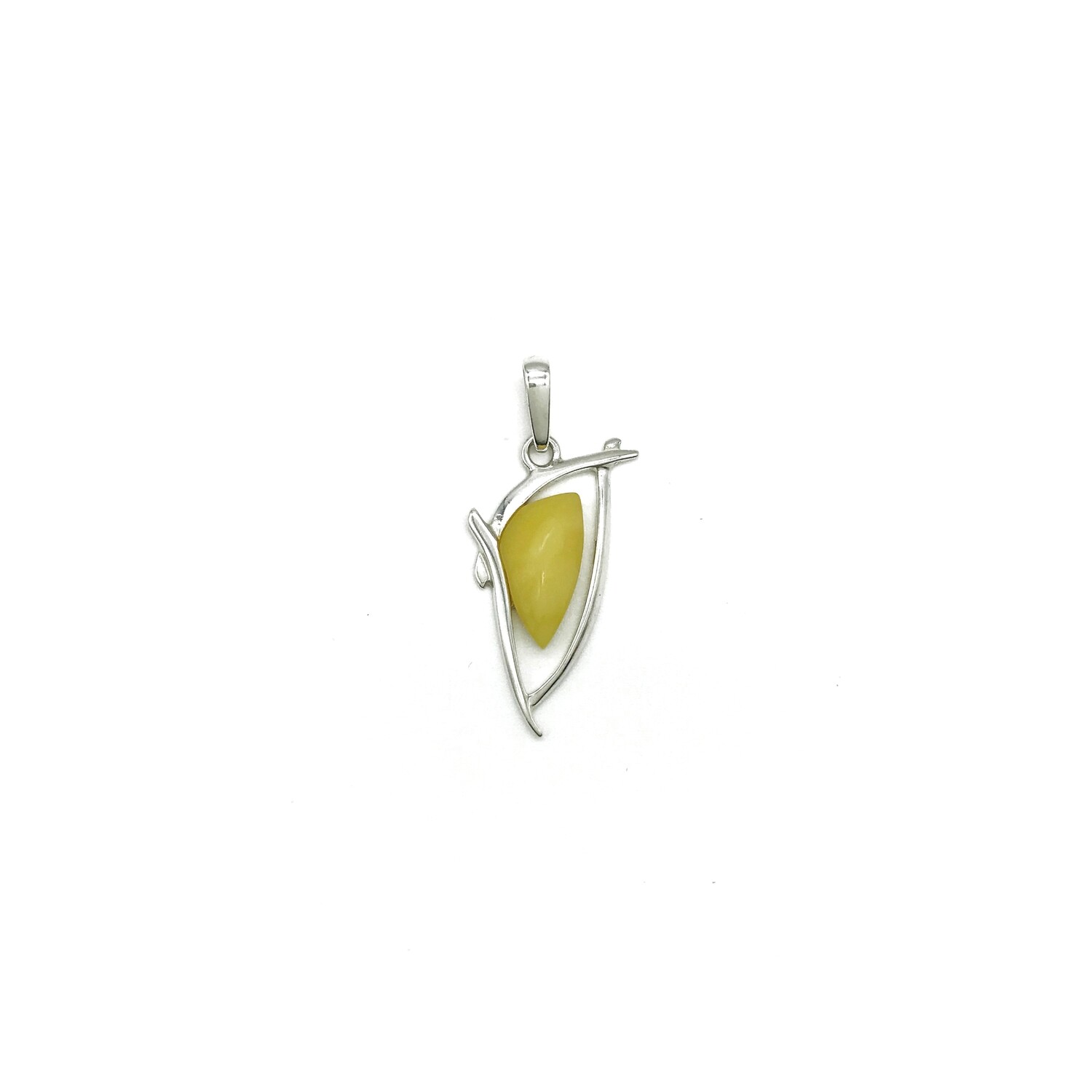 Silver and Amber Pendant