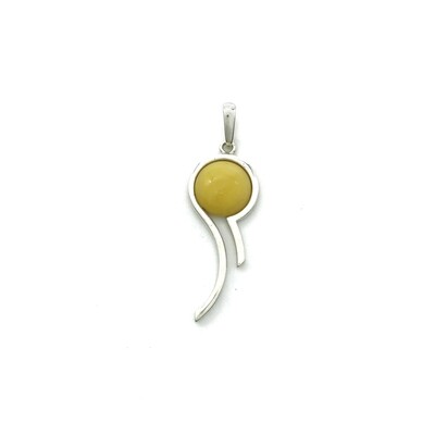 Silver and Amber Pendant