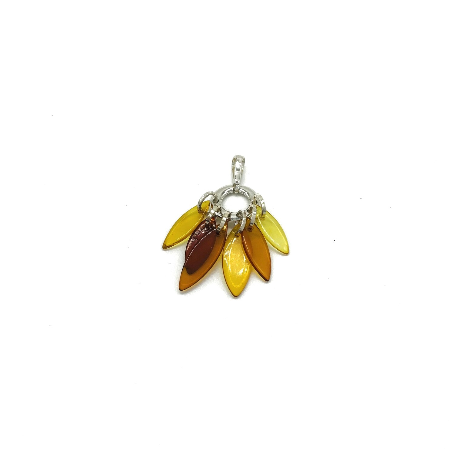 Silver and Amber Pendant