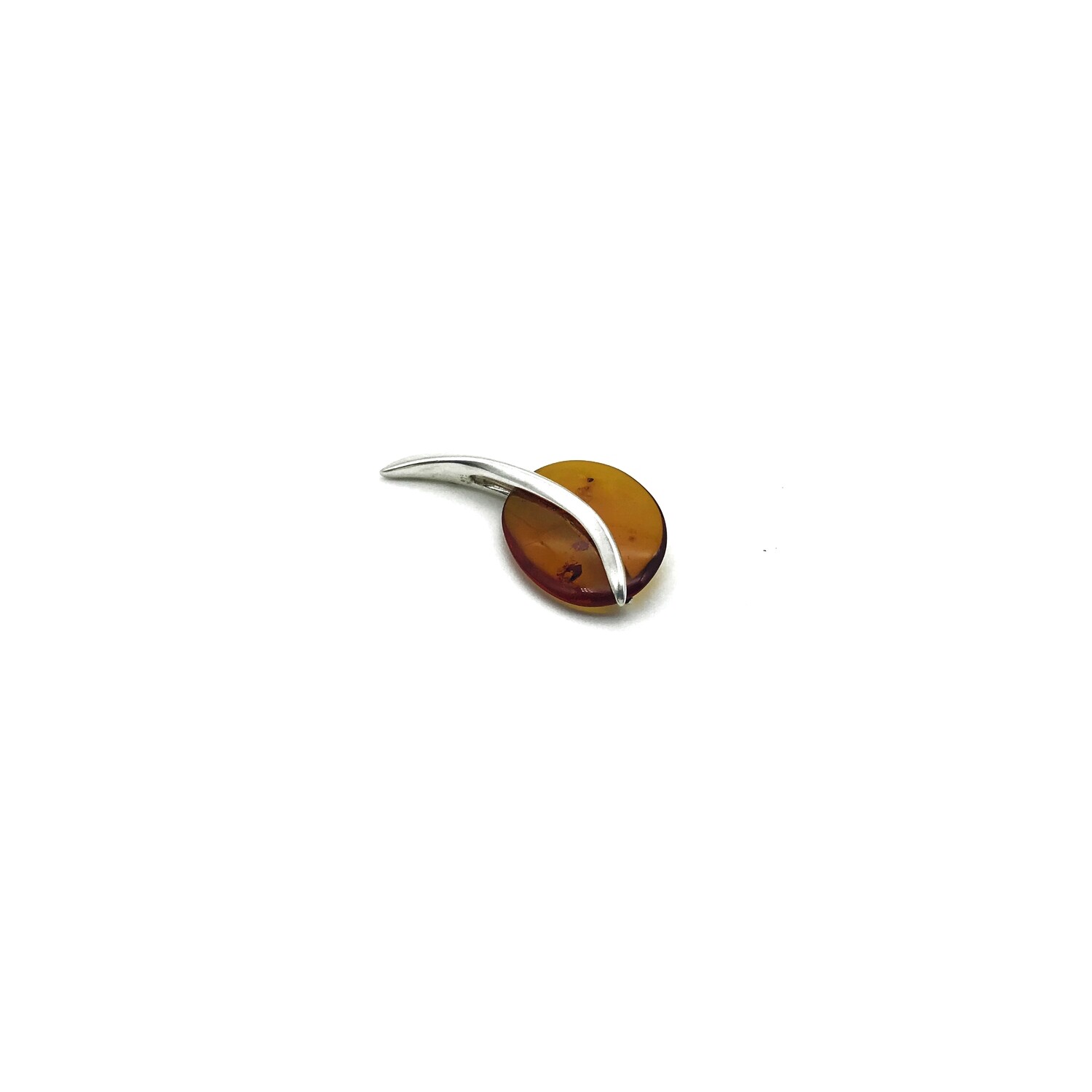Silver and Amber Pendant