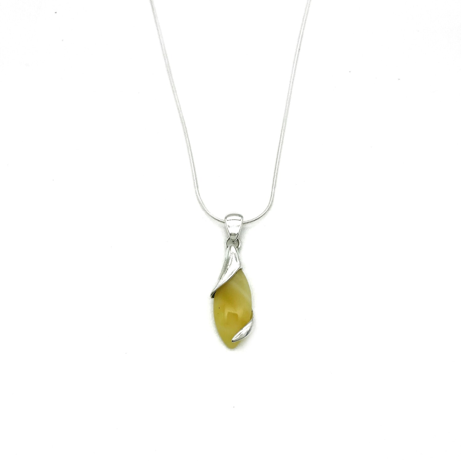 Silver and Amber Pendant
