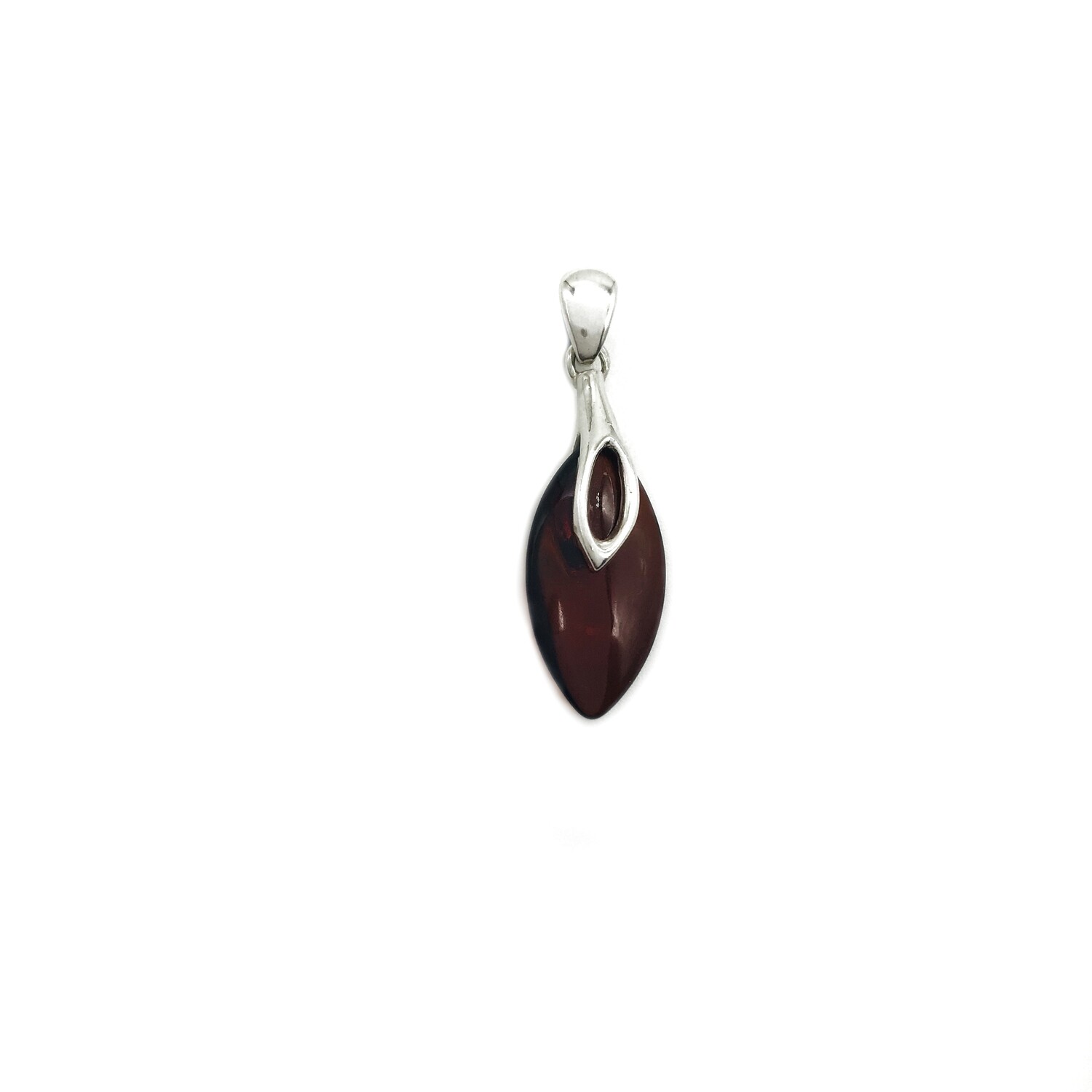 Silver and Amber Pendant