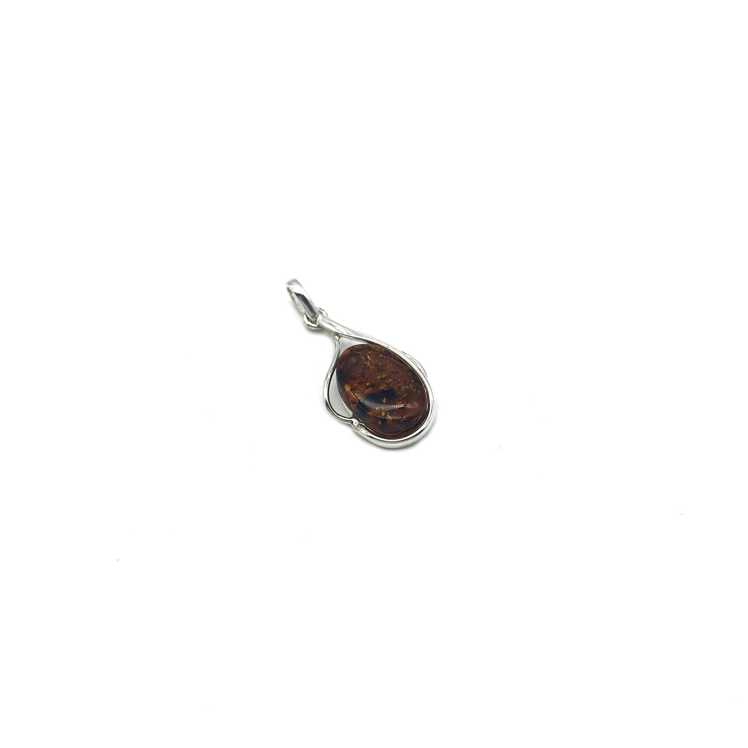 Silver and Amber Pendant