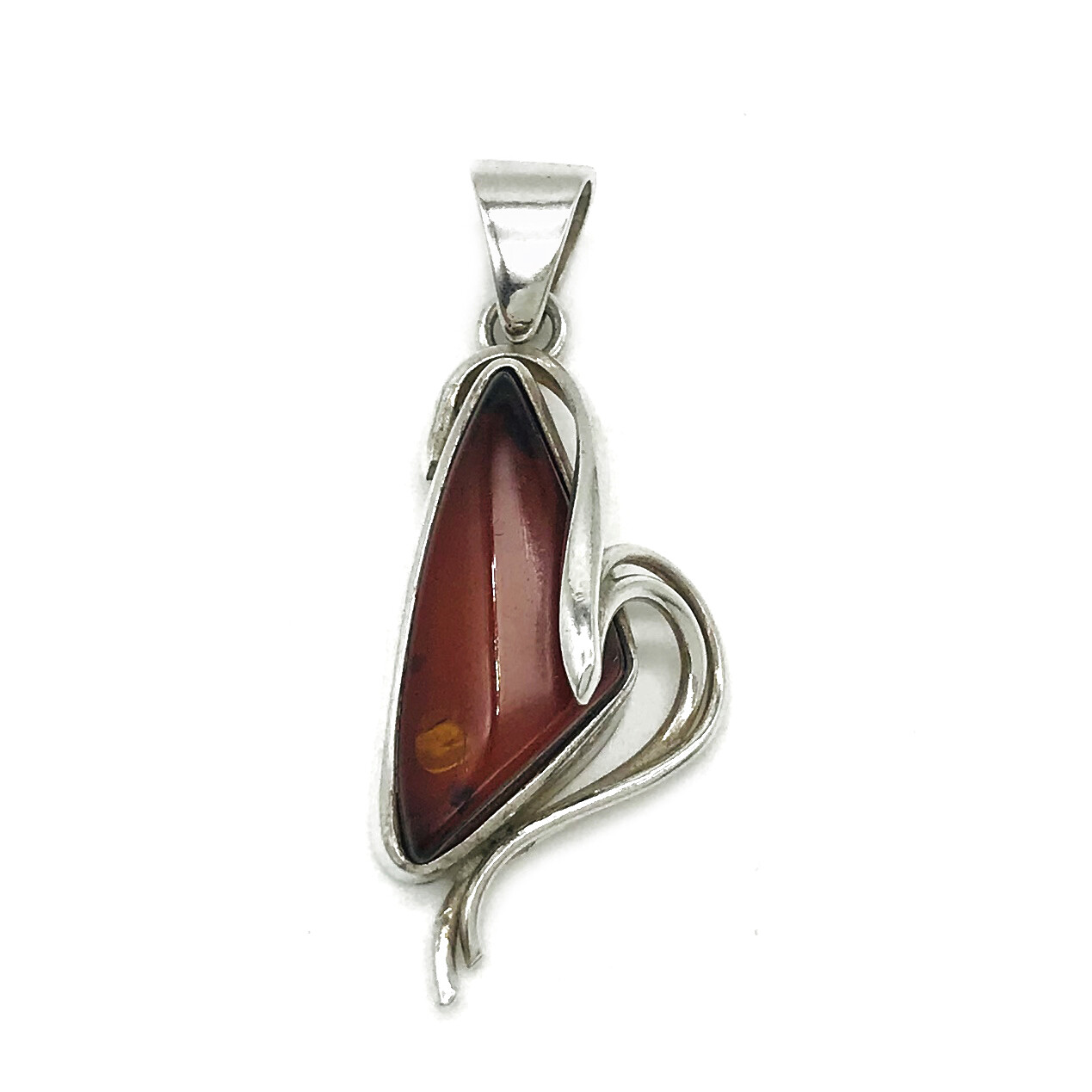 Silver and Amber Pendant