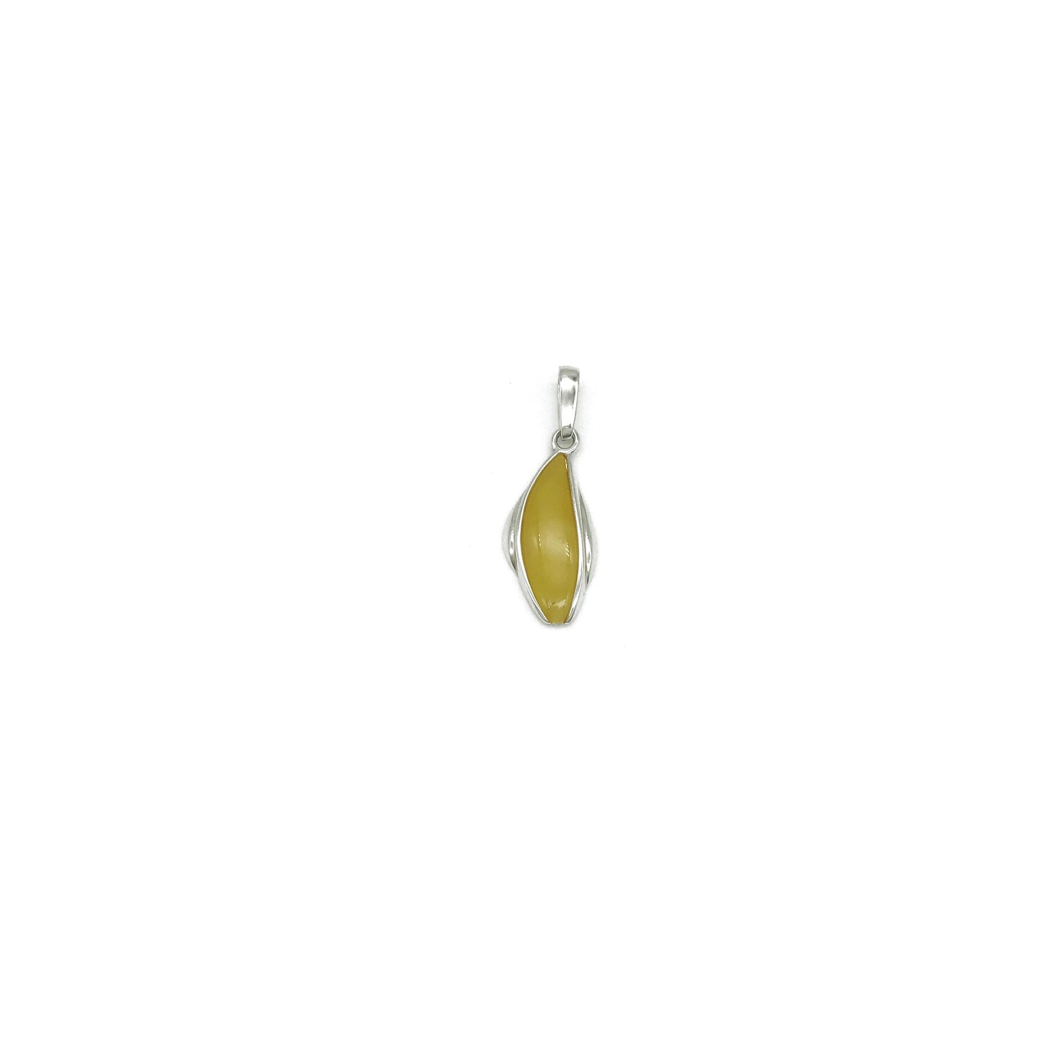 Silver and Amber Pendant