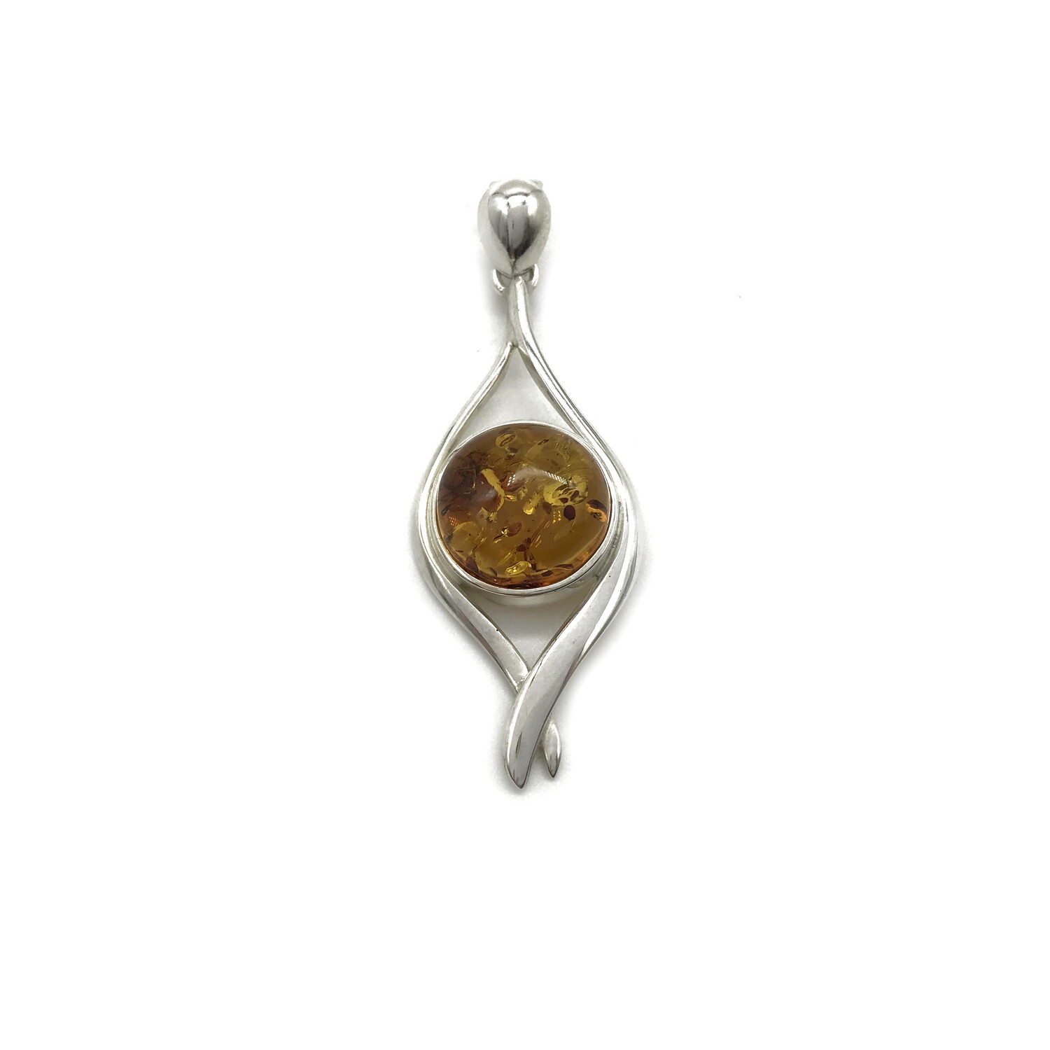 Silver and Amber Pendant