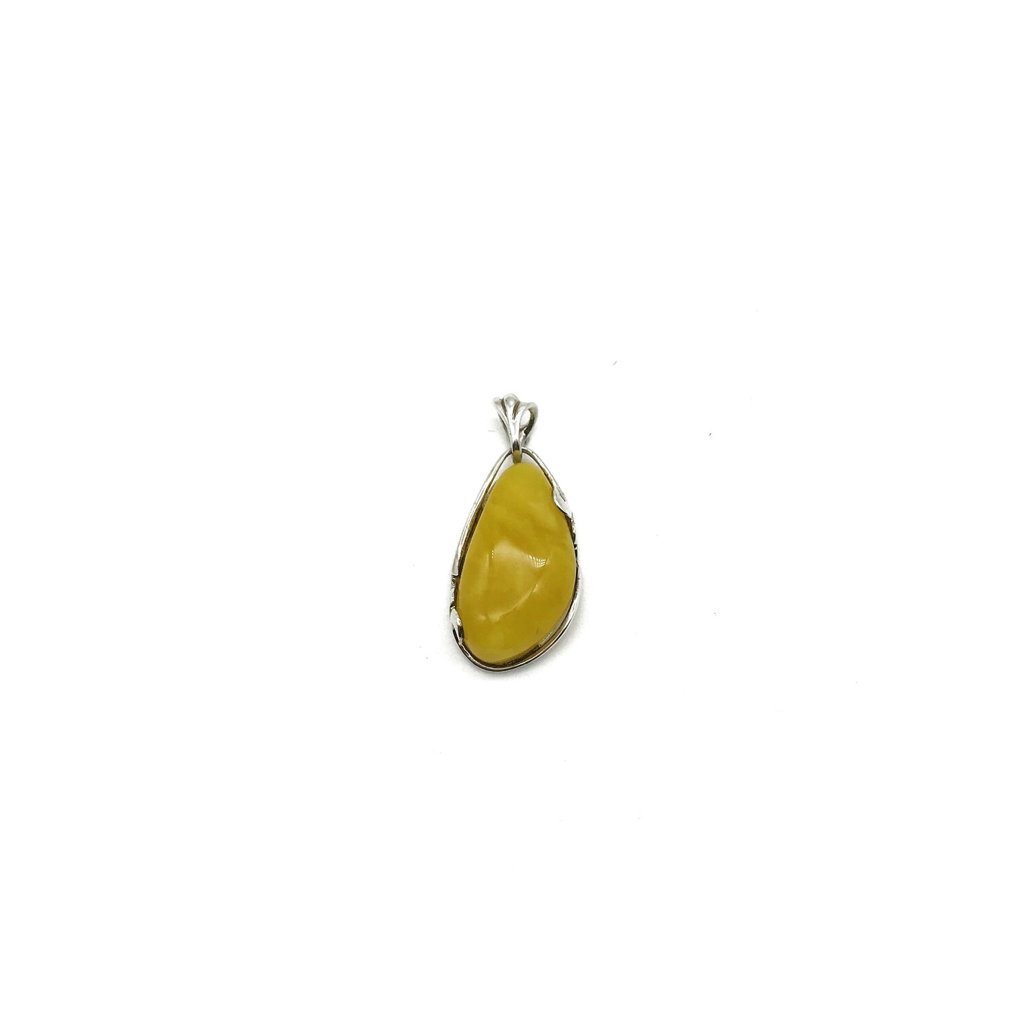 Silver and Amber Pendant