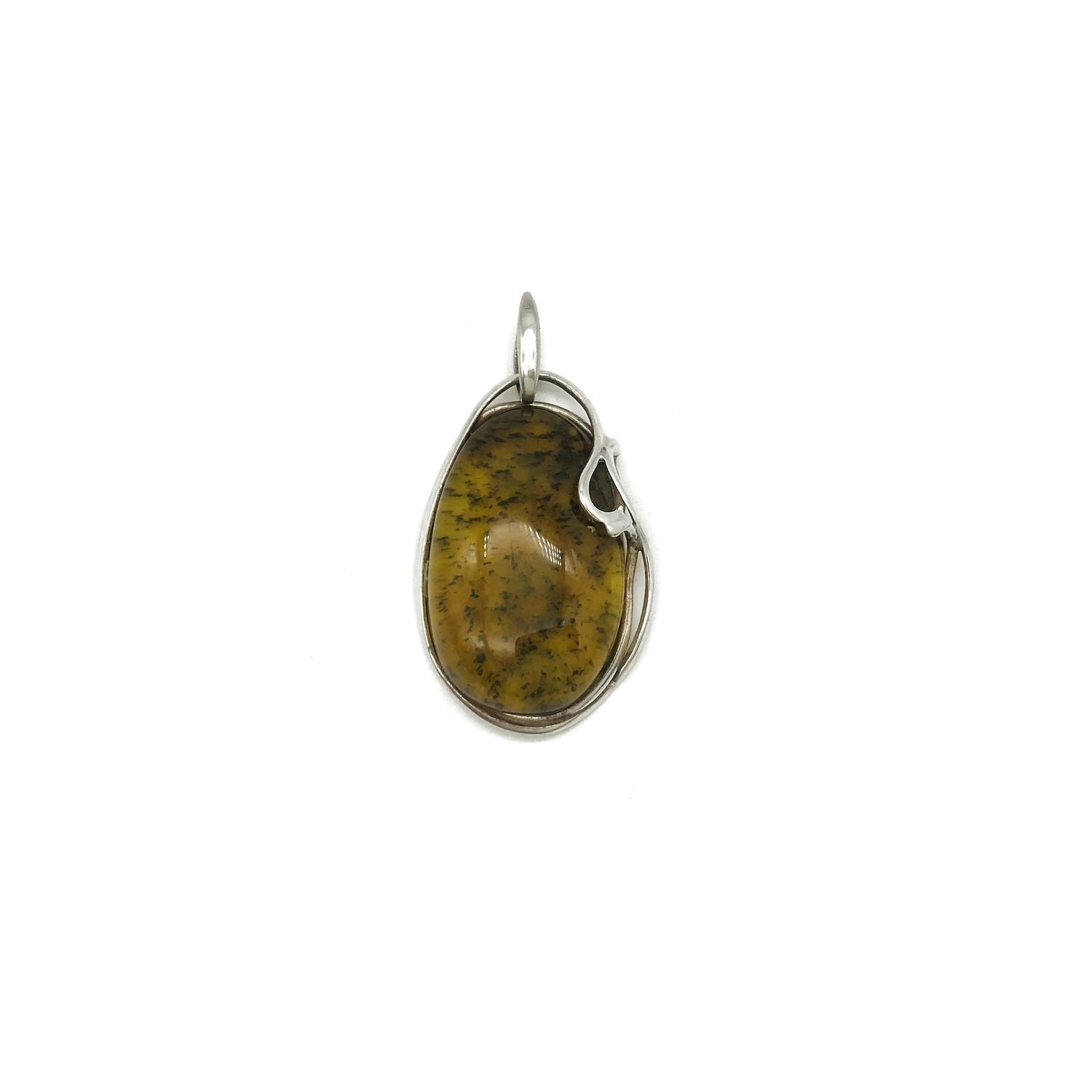 Silver and Amber Pendant