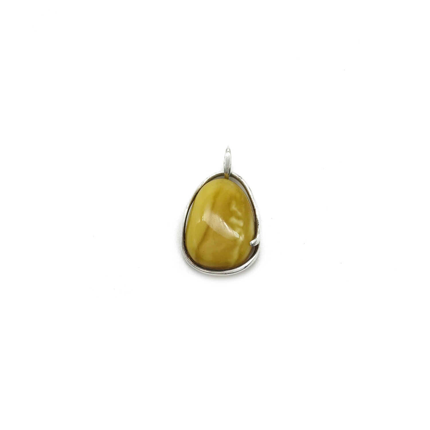 Silver and Amber Pendant