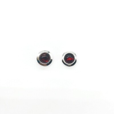 Silver and Amber Earrings - Studs