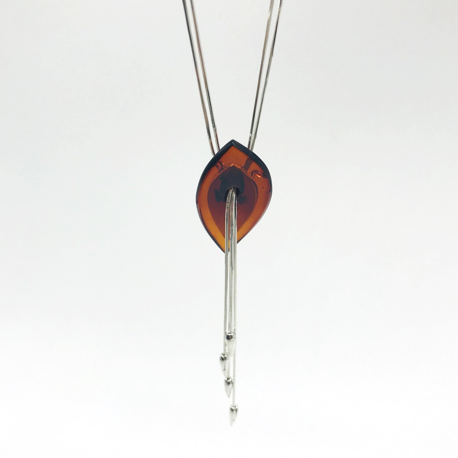 Silver and Amber Necklace