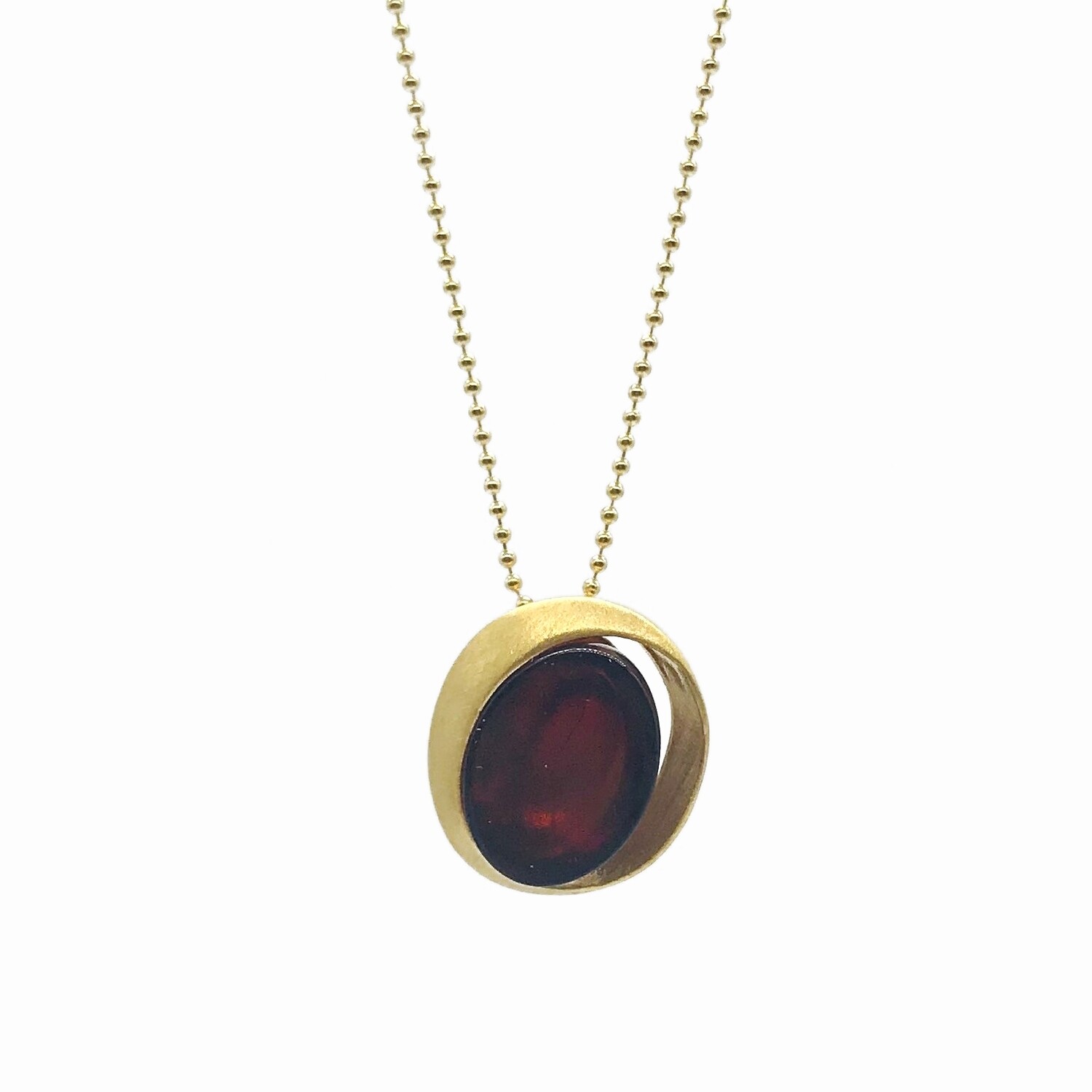 Silver and Amber Necklace
