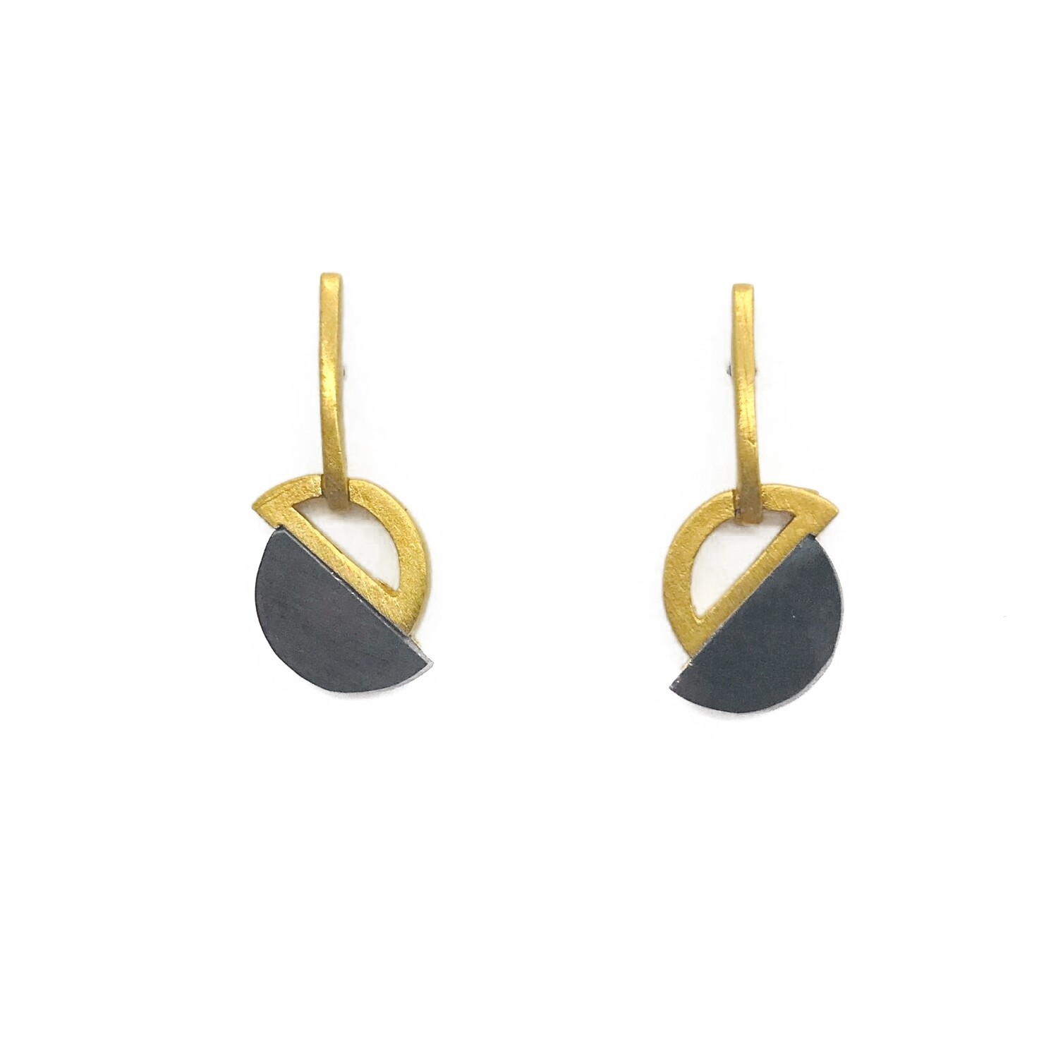 Silver and Amber Earrings