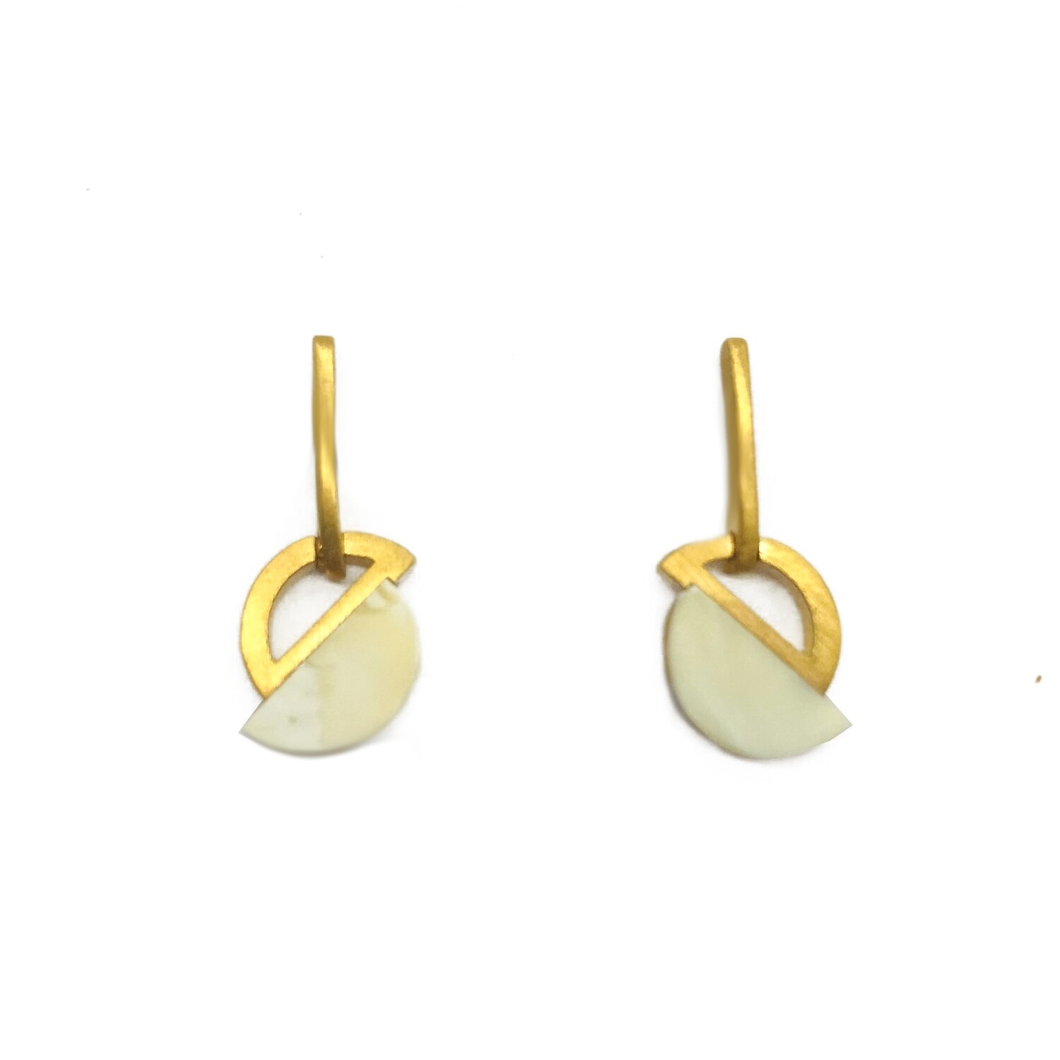 Silver and Amber Earrings