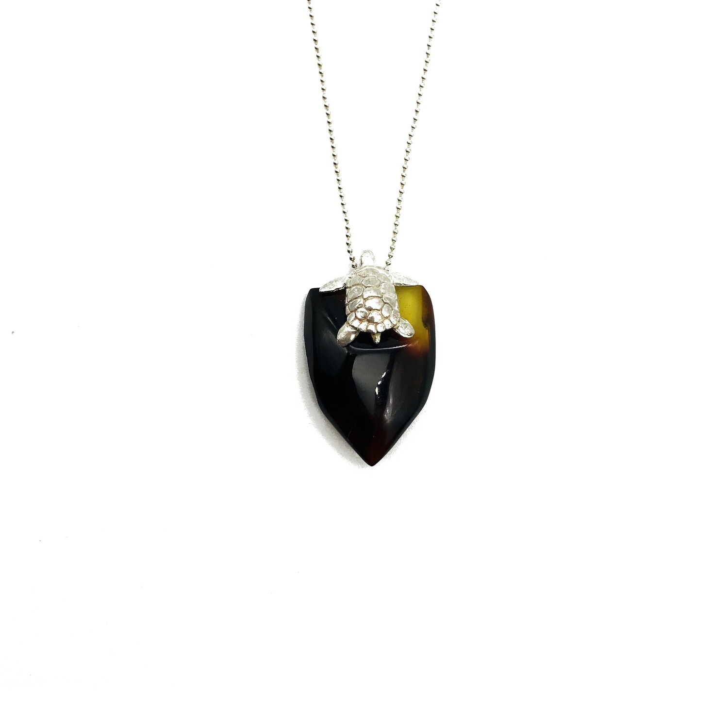 Silver and Amber Necklace