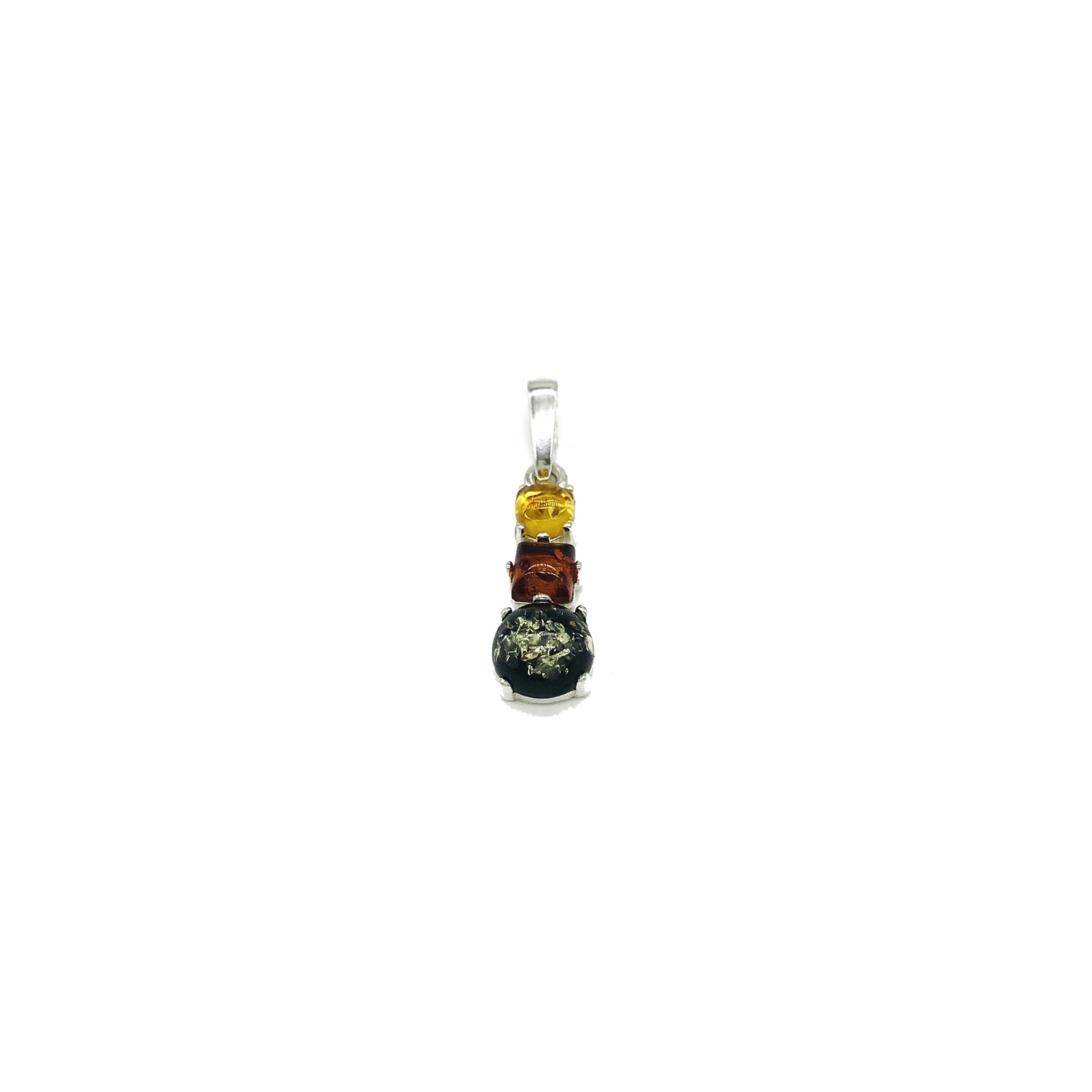 Silver and Amber Pendant
