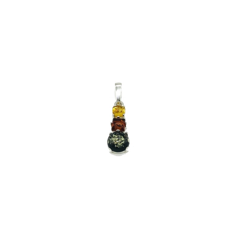 Silver and Amber Pendant