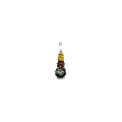 Silver and Amber Pendant