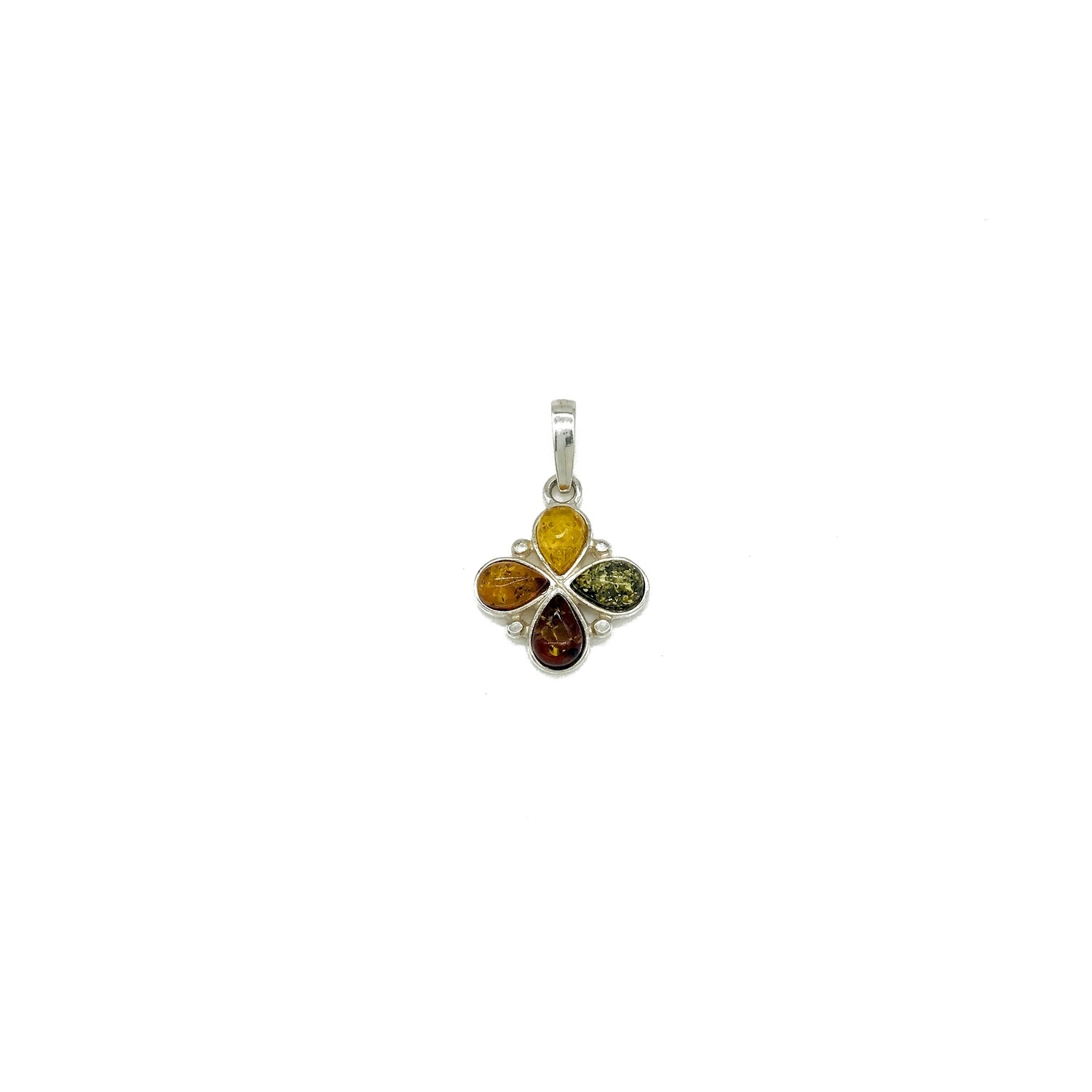 Silver and Amber Pendant