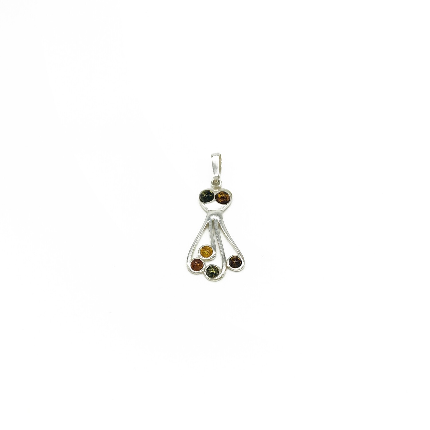 Silver and Amber Pendant