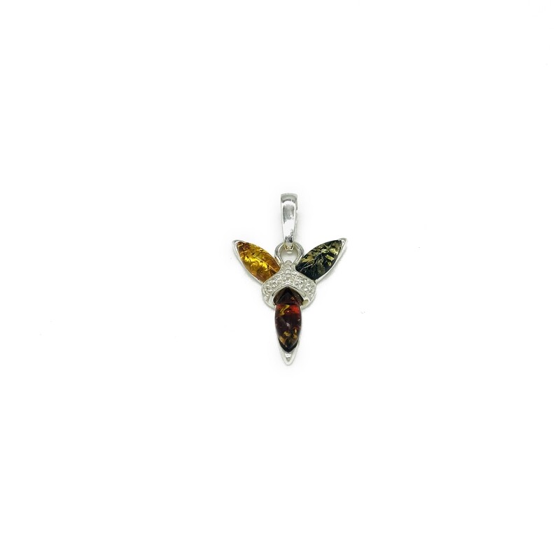 Silver and Amber Pendant