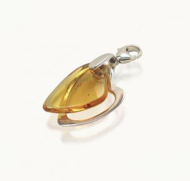 Silver and Amber Charm