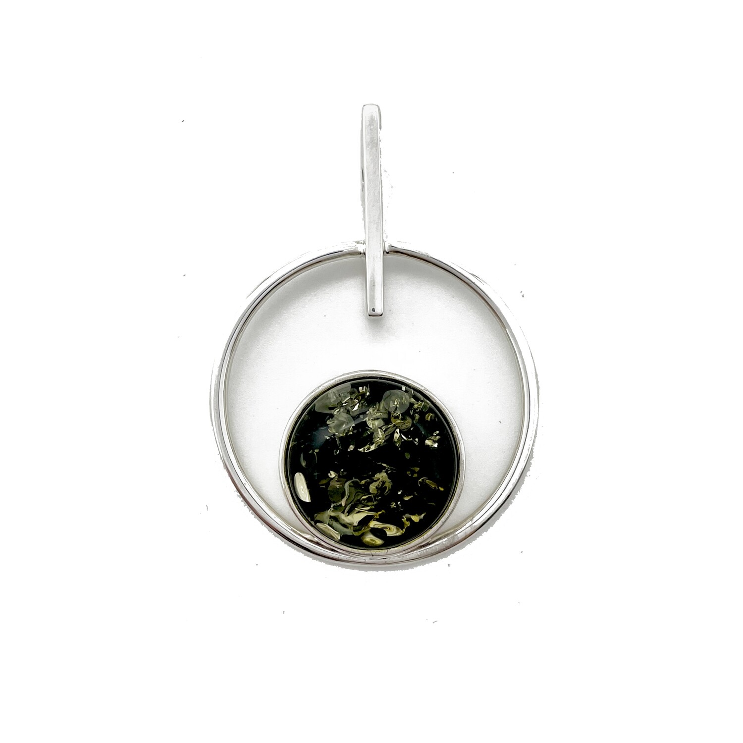 Silver and Amber Pendant