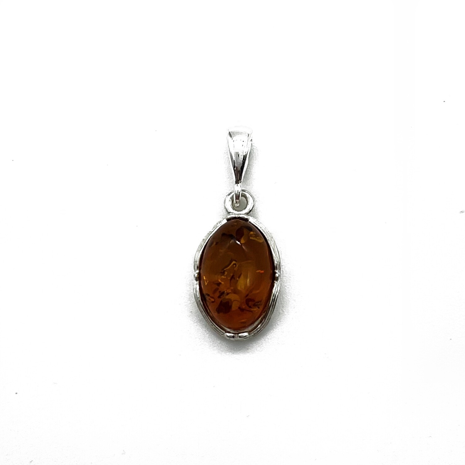 Silver and Amber Pendant