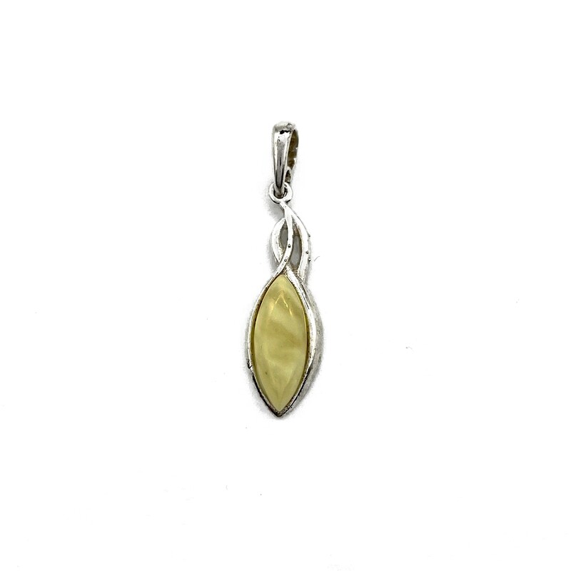 Silver and Amber Pendant