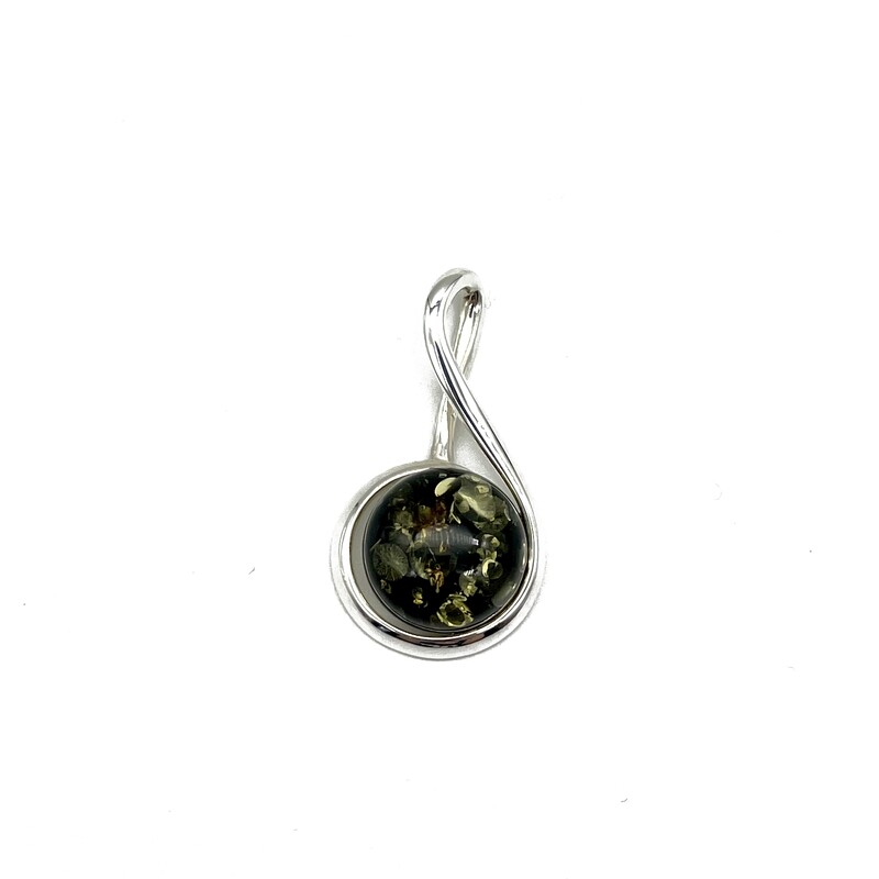 Silver and Amber Pendant