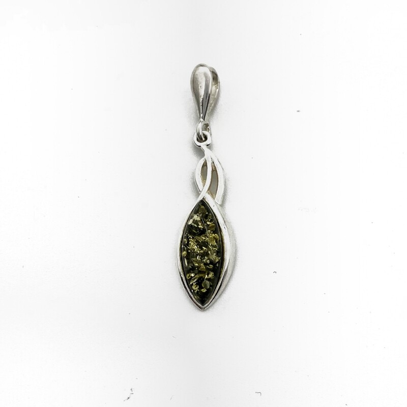 Silver and Amber Pendant