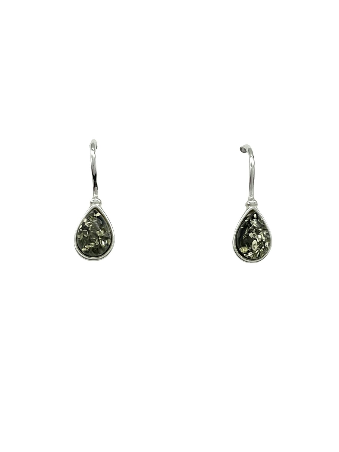 Silver and Amber Earrings