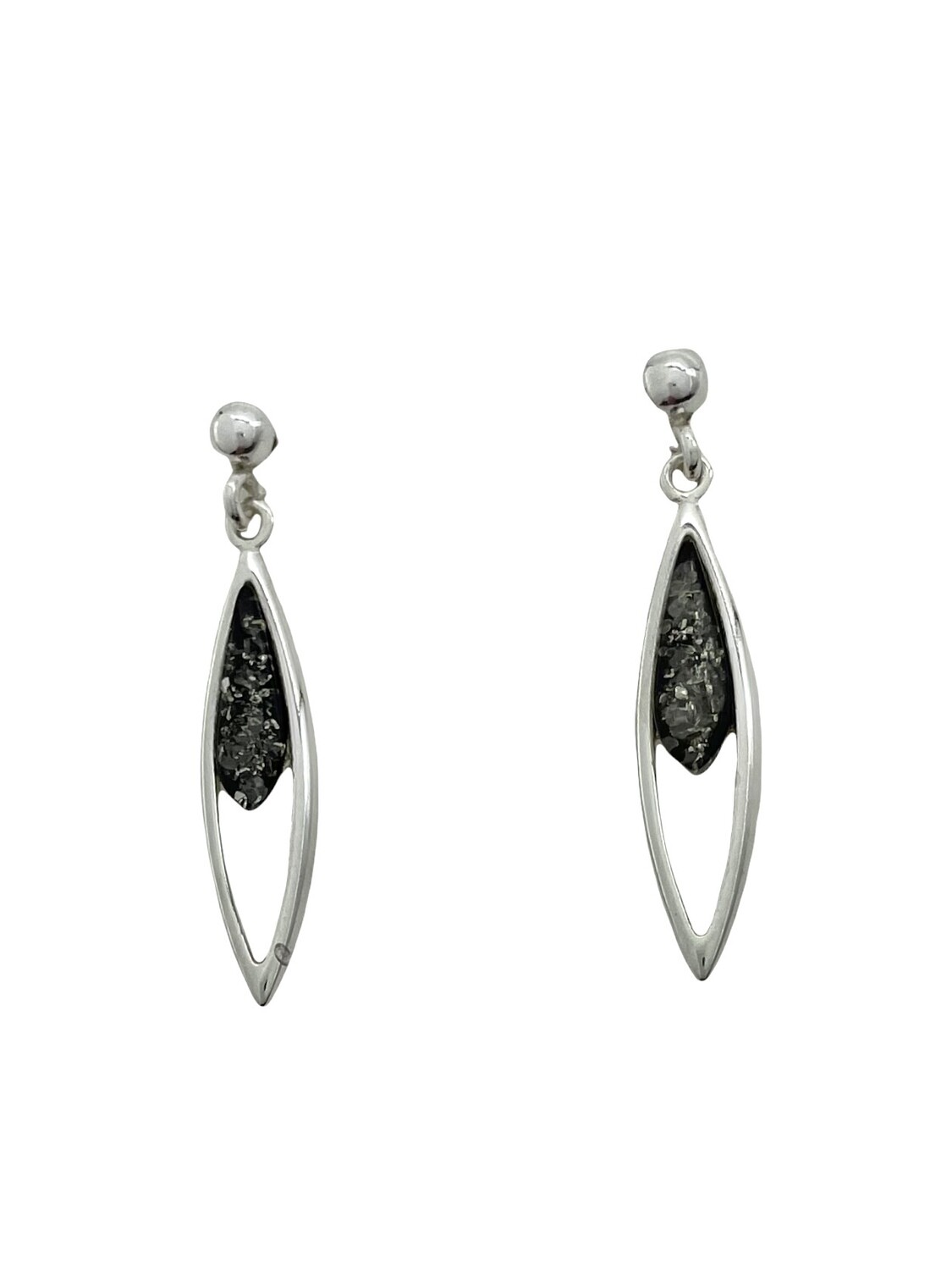 Silver and Amber Earrings