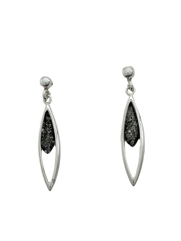 Silver and Amber Earrings