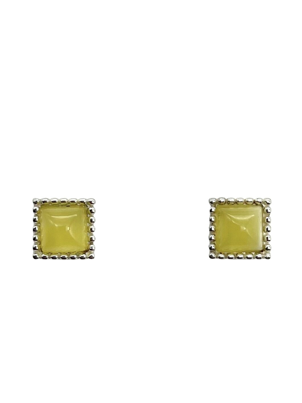 Silver and Amber Earrings